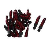 Max 20 Pieces Metal Zipper Puller with Webbing Cord for Clothing Black Red