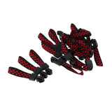 Max 20 Pieces Metal Zipper Puller with Webbing Cord for Clothing Black Red