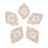 Max 5 Pieces Embroidery Flower Patches Appliques for Clothing Dress Decor N002