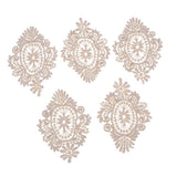 Max 5 Pieces Embroidery Flower Patches Appliques for Clothing Dress Decor N002