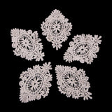 Max 5 Pieces Embroidery Flower Patches Appliques for Clothing Dress Decor N002