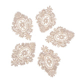 Max 5 Pieces Embroidery Flower Patches Appliques for Clothing Dress Decor N002