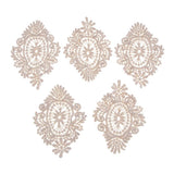 Max 5 Pieces Embroidery Flower Patches Appliques for Clothing Dress Decor N002