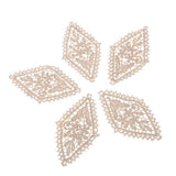 Max 5 Pieces Embroidery Flower Patches Appliques for Clothing Dress Decor N001