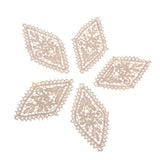 Max 5 Pieces Embroidery Flower Patches Appliques for Clothing Dress Decor N001