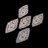 Max 5 Pieces Embroidery Flower Patches Appliques for Clothing Dress Decor N001