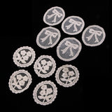 Max 5 Pieces Embroidery Lace Patches Appliques for Clothes Dress Decor Bow
