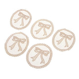 Max 5 Pieces Embroidery Lace Patches Appliques for Clothes Dress Decor Bow