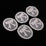 Max 5 Pieces Embroidery Lace Patches Appliques for Clothes Dress Decor Bow