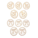Max 5 Pieces Embroidery Lace Patches Appliques for Clothes Dress Decor Bow