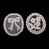 Max 5 Pieces Embroidery Lace Patches Appliques for Clothes Dress Decor Bow
