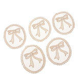 Max 5 Pieces Embroidery Lace Patches Appliques for Clothes Dress Decor Bow
