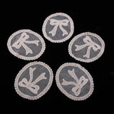 Max 5 Pieces Embroidery Lace Patches Appliques for Clothes Dress Decor Bow