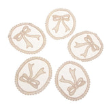 Max 5 Pieces Embroidery Lace Patches Appliques for Clothes Dress Decor Bow