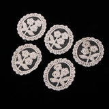 Max 5 Pieces Embroidery Lace Patches Appliques for Clothes Dress Decor Flower