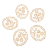 Max 5 Pieces Embroidery Lace Patches Appliques for Clothes Dress Decor Flower