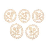 Max 5 Pieces Embroidery Lace Patches Appliques for Clothes Dress Decor Flower