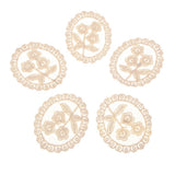 Max 5 Pieces Embroidery Lace Patches Appliques for Clothes Dress Decor Flower