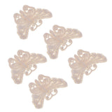 Max 5 Pieces Embroidery Lace Patches Appliques for Clothes Dress Decor Butterfly