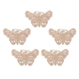 Max 5 Pieces Embroidery Lace Patches Appliques for Clothes Dress Decor Butterfly