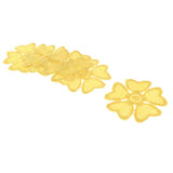 Max Maxb 5Pcs Embroidery Flower Sew On Patch Badge Clothes Fabric Applique Yellow