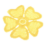 Max Maxb 5Pcs Embroidery Flower Sew On Patch Badge Clothes Fabric Applique Yellow