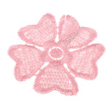 Max Maxb 5Pcs Embroidery Flower Sew On Patch Badge Clothes Fabric Applique Light Pink