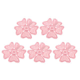 Max Maxb 5Pcs Embroidery Flower Sew On Patch Badge Clothes Fabric Applique Light Pink