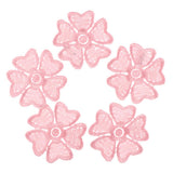 Max Maxb 5Pcs Embroidery Flower Sew On Patch Badge Clothes Fabric Applique Light Pink