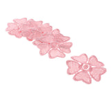 Max Maxb 5Pcs Embroidery Flower Sew On Patch Badge Clothes Fabric Applique Light Pink