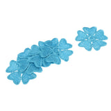 Max Maxb 5pcs Embroidered Flower Patches DIY Sew on Patches Sewing Applique Blue