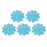 Max Maxb 5pcs Embroidered Flower Patches DIY Sew on Patches Sewing Applique Blue