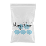 Max Maxb 5pcs Embroidered Flower Patches DIY Sew on Patches Sewing Applique Blue