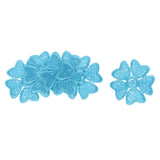 Max Maxb 5pcs Embroidered Flower Patches DIY Sew on Patches Sewing Applique Blue