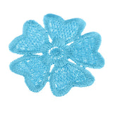 Max Maxb 5pcs Embroidered Flower Patches DIY Sew on Patches Sewing Applique Blue