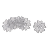 Max Maxb 5pcs Embroidered Flower Patches DIY Sew on Patches Sewing Applique Grey