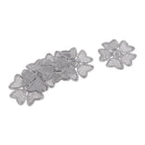 Max Maxb 5pcs Embroidered Flower Patches DIY Sew on Patches Sewing Applique Grey