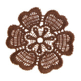 Max Maxb 5pcs Embroidered Flower Patches Sew on Appliques for DIY Sewing Craft Brown