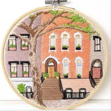 Max 1 Set Embroidery Starter Kits with Pattern Handmade Cross Stitch Crafts E002