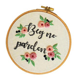 Maxbell Embroidery Starter Kit with Pattern Including Embroidery Cloth, Threads, Needles and Hoop for Beginners