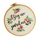Maxbell Embroidery Starter Kit with Pattern Including Embroidery Cloth, Threads, Needles and Hoop for Beginners