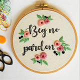 Maxbell Embroidery Starter Kit with Pattern Including Embroidery Cloth, Threads, Needles and Hoop for Beginners