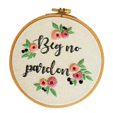 Maxbell Embroidery Starter Kit with Pattern Including Embroidery Cloth, Threads, Needles and Hoop for Beginners
