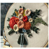 Max Embroidery Starter Kits with Pattern - 3D Flower Cross Stitch Crafts B Type