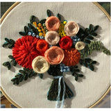 Max Embroidery Starter Kits with Pattern - 3D Flower Cross Stitch Crafts B Type