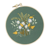 Max DIY Ribbon Flower Embroidery Starter Frame Set Cross Stitch Chrysanthemum