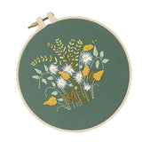 Max DIY Ribbon Flower Embroidery Starter Frame Set Cross Stitch Chrysanthemum