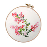 Max DIY Ribbon Flower Embroidery Starter Frame Set Cross Stitch Crape Myrtle