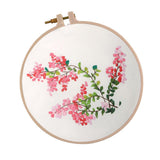 Max DIY Ribbon Flower Embroidery Starter Frame Set Cross Stitch Crape Myrtle
