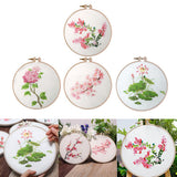 Max DIY Ribbon Flower Embroidery Starter Frame Set Cross Stitch Crape Myrtle